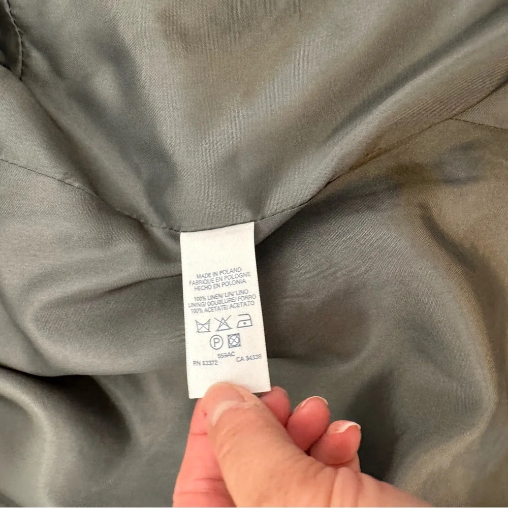 NWD French Connection Men's 100% Linen Gray Blazer Sport coat Men’s 44 Striped